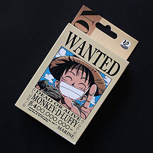 ALTcompluser Anime One Piece Figuren Wanted Spielkarten Poker Kartenspiel Deck Playing Cards 54 Blatt - Geschenk für Fan(Der Strohhut Piraten) von ALTcompluser