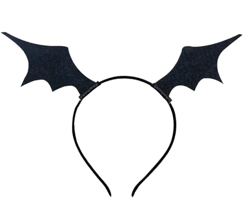 ALUNME Damen Fledermausflügel Stirnband Teufel Kopfschmuck Fledermaus Flügel Kopfschmuck Halloween Fancy Cosplay Kostüm von ALUNME