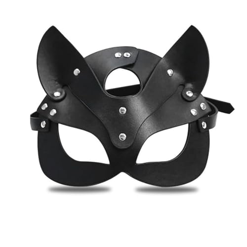 ALUNME Katzenaugenmaske aus Leder - Halloween Damen Katzenmaske Zubehör ALUNME Katzenaugenmaske aus Leder - Halloween Damen Katzenmaske Zubehör von ALUNME
