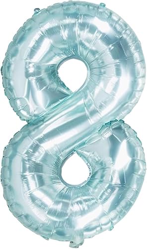 Blauer Luftballon Zahl 0-9, Jumbo-Luftballons, riesige Happy Birthday-Party-Dekorationen, Folien-Partyzubehör, 101,6 cm (Zahl 2) von ALUNME