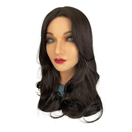 ALZRGORA Weiches Silikon Weibliche Maske Kopfbedeckung Maske Für Crossdresser Transgender Kostüme Cosplay ALZRGORA Weiches Silikon Weibliche Maske Kopfbedeckung Maske Für Crossdresser Transgender Kostüme Cosplay von ALZRGORA