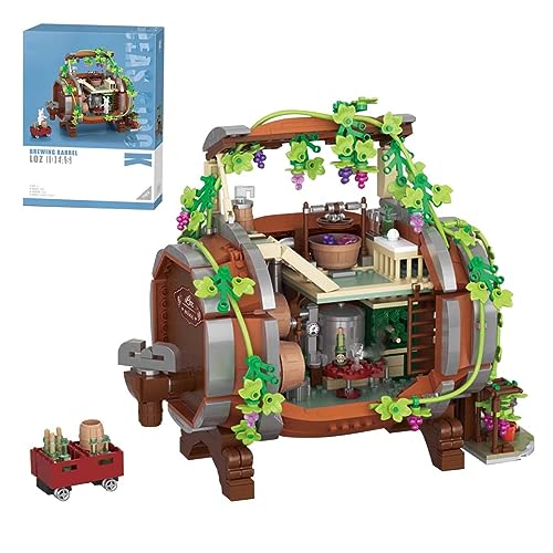 ALiquid Braufass Klemmbausteine Set, Braufass Haus Bausatz, Mini Bausteine Nicht Kompatibel mit Lego - 1022 Teile von ALiquid