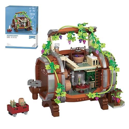 ALiquid Braufass Klemmbausteine Set, Braufass Haus Bausatz, Mini Bausteine Nicht Kompatibel mit Lego - 1022 Teile von ALiquid
