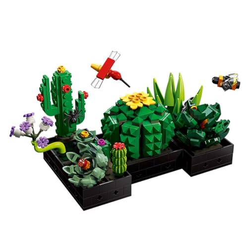 ALiquid Succulent Bonsai Klemmbausteine Set, Topfpflanzen Bausatz, Bausteine Kompatibel mit Lego - 590 Teile von ALiquid