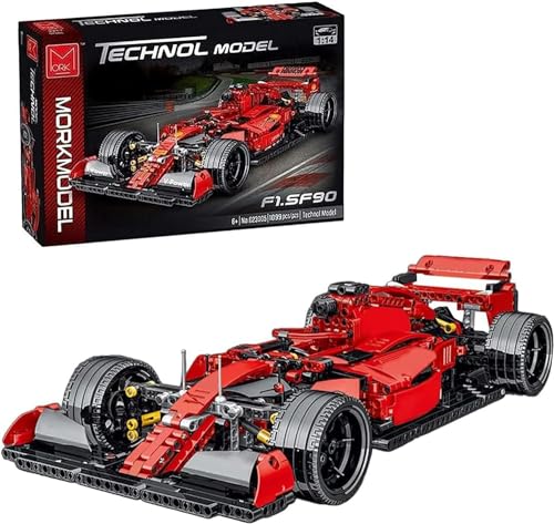 ALiquid Technik Formel-1-Rennwagen Klemmbausteine Set, Technik Sportwagen Modellbausatz für SF90, Bausteine Kompatibel mit Lego - 1099 Teile von ALiquid