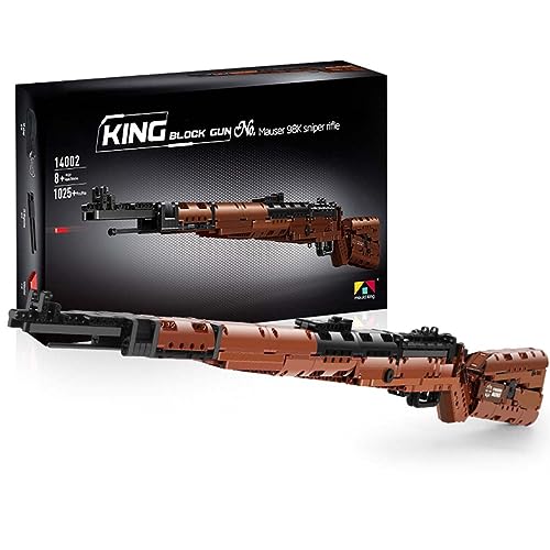 ALiquid Technik Gewehr Klemmbausteine Set, Technik Gewehr Bausatz für Mauser 98K, Bausteine Kompatibel mit den meisten Marken - 1025 Teile von ALiquid