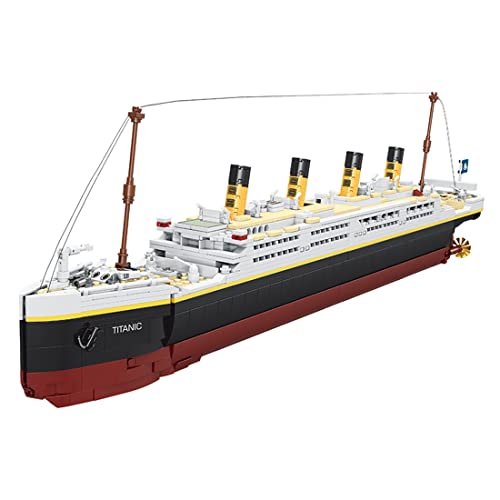 ALiquid Technik Schiff Klemmbausteine Set, Technik Passagierdampfer Bausatz für Titanic, Bausteine Kompatibel mit Lego - 2022 Teile von ALiquid