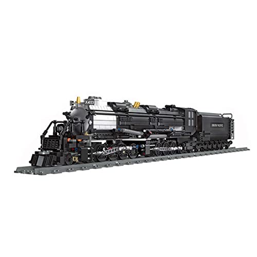 ALiquid Technik Zug Klemmbausteine Set, Technik Retro Dampflokomotive Bausatz für BIGBOY, Bausteine Kompatibel mit Lego - 1680 Teile von ALiquid