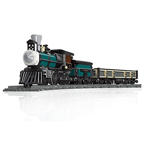 ALiquid Technik Zug Klemmbausteine Set, Technik Retro Dampflokomotive Bausatz für TH10, Bausteine Kompatibel mit Lego - 560 Teile von ALiquid