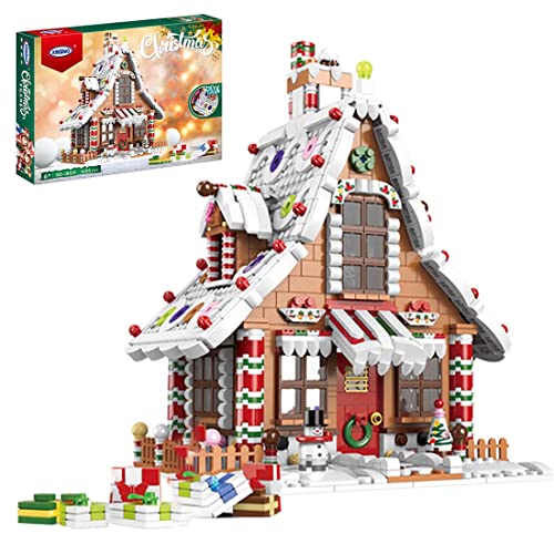 ALiquid Weihnachten Klemmbausteine Set, Lebkuchenhaus Bausatz, Bausteine Set Kompatibel mit Lego - 1455 Teile von ALiquid