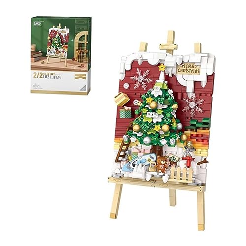 ALiquid Weihnachtsbaum 3D-Malen Klemmbausteine Set, Weihnachten Bausatz, Mini Bausteine Nicht Kompatibel mit Lego - 667 Teile von ALiquid