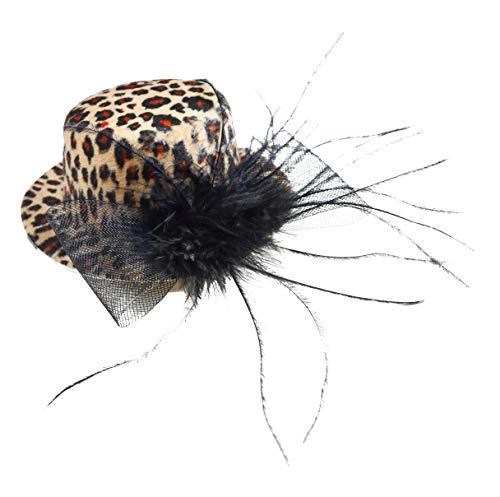 AM Hut Mini für Erwachsene Karneval Mütze Halloween Leopard Junggesellinnenabschied von AM