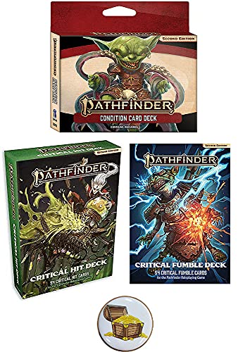 Pathfinder 2nd Ed Bundle of Condition Card, Critical Hit, and Fumble Decks and Treasure Chest Button Pathfinder 2nd Ed Bundle of Condition Card, Critical Hit, and Fumble Decks and Treasure Chest Button von AMA