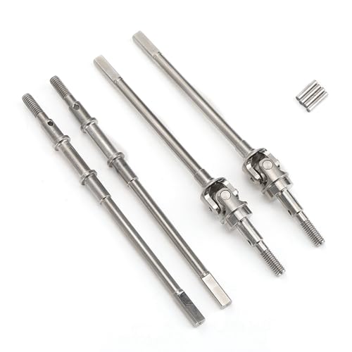 RC Antriebswelle Achse vorne und hinten:Edelstahl hochharte langlebige Antriebswelle,für AXIAL SCX10 II 90046 90047 1/10 RC,Silber 107x16x5mm,4 Stück RC Antriebswelle Achse vorne und hinten:Edelstahl hochharte langlebige Antriebswelle,für AXIAL SCX10 II 90046 90047 1/10 RC,Silber 107x16x5mm,4 Stück von AMAKO