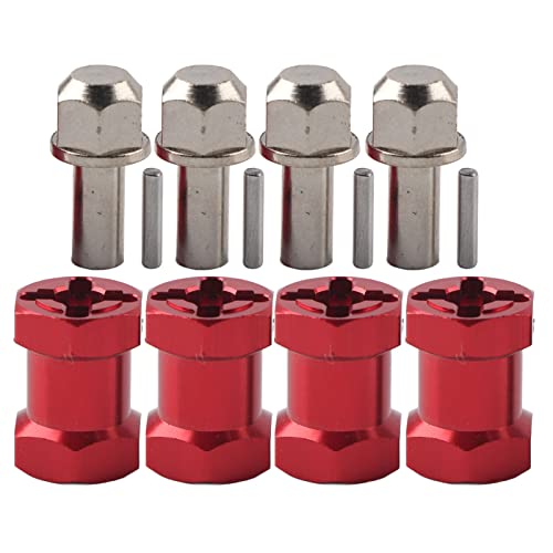 RC Rad Hub Adapter Metall 12mm Sechskant Rad Adapter Set für Traxxas HSP Crawler RC Auto Erweiterungskit inklusive 4 Adapter und 8 Verbindungsstangen von AMAKO