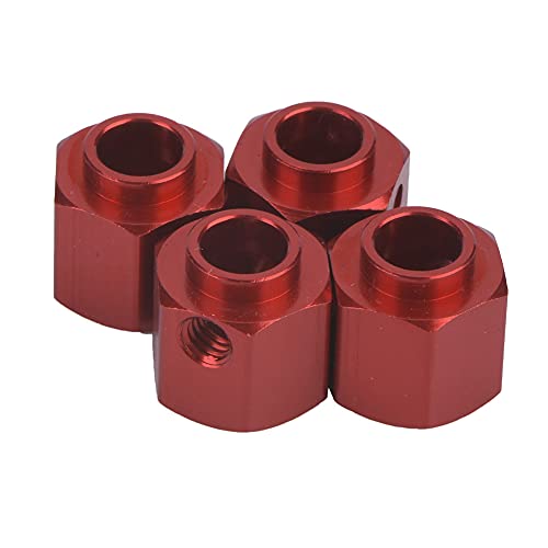 Rad Hubs Adapter:Verbreiterungssatz Metall Adapter,für Traxxas T RX 4 1/10 RC Auto,Rot 4 Stück (12 mm) von AMAKO