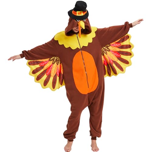 AMAMHAHAVA Türkei-Kostüm für Erwachsene, Einteiler, Pyjama, Erntedankfest, Kostüm, Cosplay, Halloween, Tier, einteiliger Schlafanzug, Cartoon-Türkei-Kostüm, L AMAMHAHAVA Türkei-Kostüm für Erwachsene, Einteiler, Pyjama, Erntedankfest, Kostüm, Cosplay, Halloween, Tier, einteiliger Schlafanzug, Cartoon-Türkei-Kostüm, L von AMAMHAHAVA