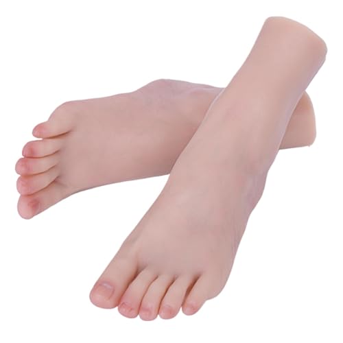 Puppen fälschte Fuß Mo Weibliche Nal Massa Praxis Film Requisiten Gummi Kunststoff Silikon Füße, Socken Display Weichen Fuß Fetisch TPE T3700 Realistisch, weit verbreitet ( Color : Wheat Toes bone , S von AMAZWI