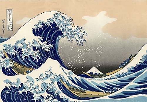 AMCJJ Puzzle1000 Teile,Holzpuzzles 70 x 50 cm,Puzzle für Erwachsene und Kinder ab 12 Jahren,Große Welle Von Kanagawa Von Hokusai von AMCJJ