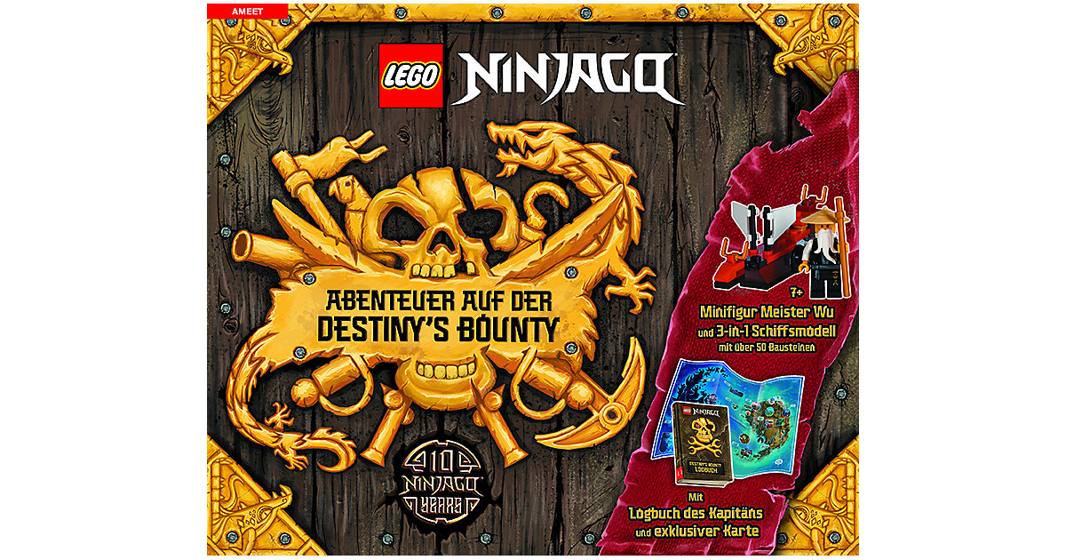Buch - LEGO® NINJAGO® - Abenteuer auf der Destiny's Bounty, m. Minifigur u. Legosteinen von AMEET Verlag
