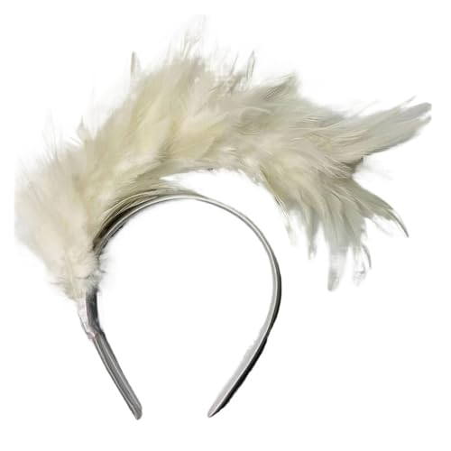 AMENGJ Federnetzstirnband Feder Fascinator Stirnband Frauen Kopfschmuck Hochzeit Kopfbedeckung Party Kopfschmuck Haar Zubehör(Color 11) von AMENGJ