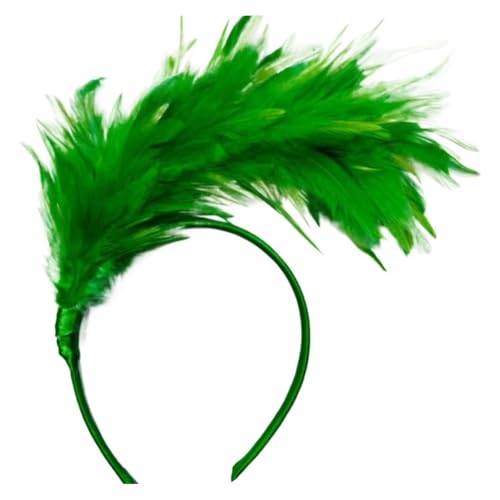 AMENGJ Federnetzstirnband Feder Fascinator Stirnband Frauen Kopfschmuck Hochzeit Kopfbedeckung Party Kopfschmuck Haar Zubehör(Color 9) von AMENGJ