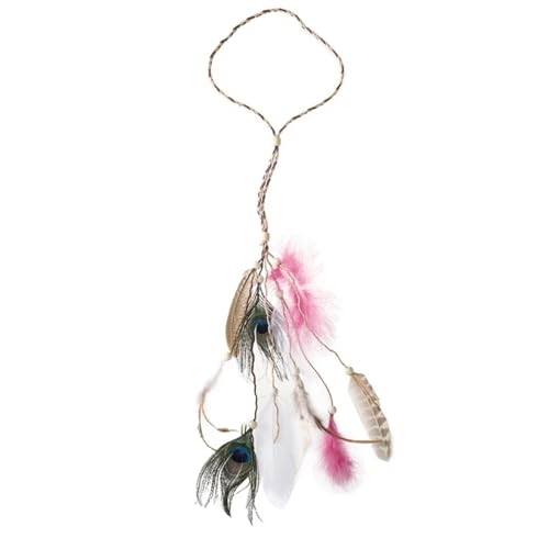 AMENGJ Federnetzstirnband Kopfschmuck Federn Stirnbänder Kopfstück(Color 7) von AMENGJ