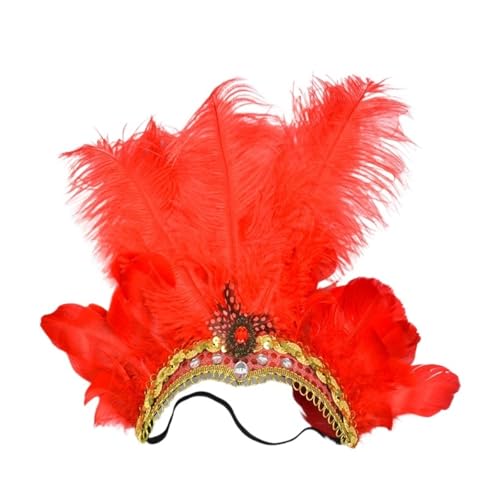AMENGJ Federnetzstirnband Kristall Krone Feder Stirnbänder Party Feier Kopfschmuck Kopfbedeckung Kopfbedeckung(TYPE 12) von AMENGJ