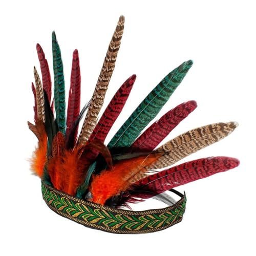 AMENGJ Federnetzstirnband Kristall Krone Feder Stirnbänder Party Feier Kopfschmuck Kopfbedeckung Kopfbedeckung(TYPE 13) von AMENGJ