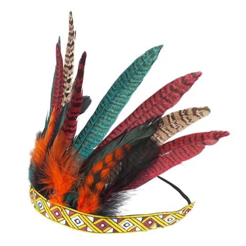 AMENGJ Federnetzstirnband Kristall Krone Feder Stirnbänder Party Feier Kopfschmuck Kopfbedeckung Kopfbedeckung(TYPE 14) von AMENGJ