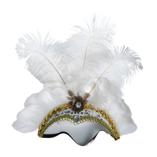 AMENGJ Federnetzstirnband Kristall Krone Feder Stirnbänder Party Feier Kopfschmuck Kopfbedeckung Kopfbedeckung(TYPE 15) von AMENGJ