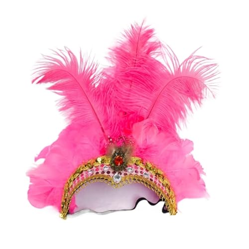 AMENGJ Federnetzstirnband Kristall Krone Feder Stirnbänder Party Feier Kopfschmuck Kopfbedeckung Kopfbedeckung(TYPE 5) von AMENGJ