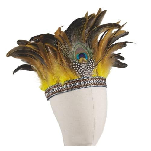 AMENGJ Federnetzstirnband Kristall Krone Feder Stirnbänder Party Feier Kopfschmuck Kopfbedeckung Kopfbedeckung(TYPE 8) von AMENGJ