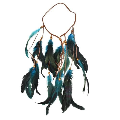 AMENGJ Federnetzstirnband Stirnband Leinen Fransen Feder for Frauen Elegante Haar Zubehör Mädchen Fotografie Requisiten(Color 1) von AMENGJ