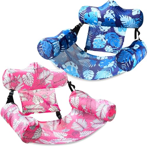 Aufblasbare Pool-Schwimmer-Lounge, 76,2 x 61 x 40,6 cm, für Erwachsene, aufblasbares Schwimmbad-Raft für Strandparty, Gastgeschenke, Spiele, Erwachsene, Familie, 2 Stück von AMENON