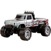 Amewi Grau Brushed 1:64 RC Modellauto Elektro Monstertruck Heckantrieb (2WD) RtR 2,4 GHz inkl. Akku und Ladekabel, mit Lichteffekt von AMEWI