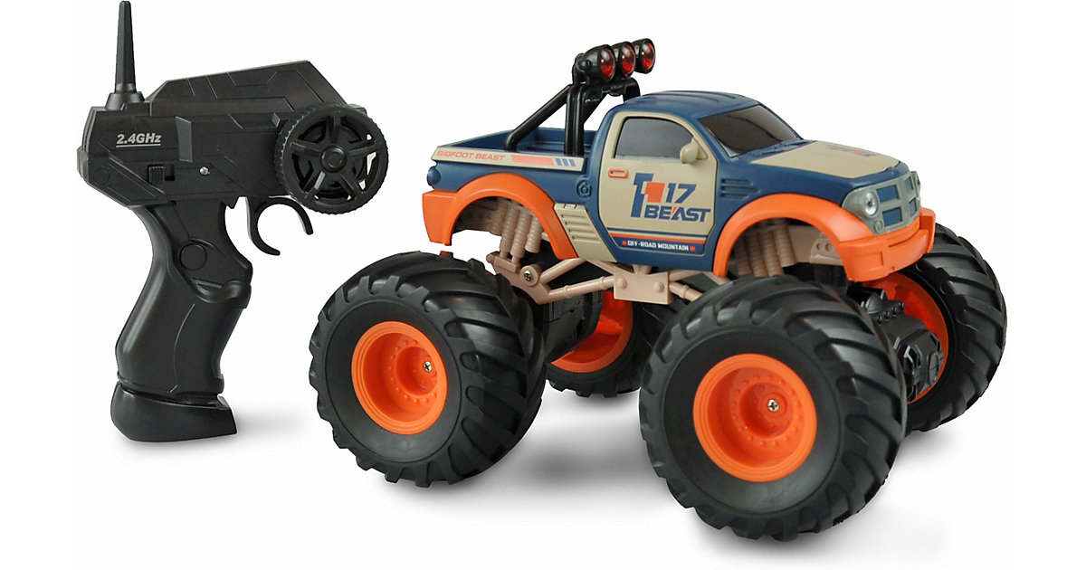 Big Buster Monstertruck 1:18, RTR, 2,4GHZ, orange/blau blau/orange Big Buster Monstertruck 1:18, RTR, 2,4GHZ, orange/blau blau/orange von AMEWI