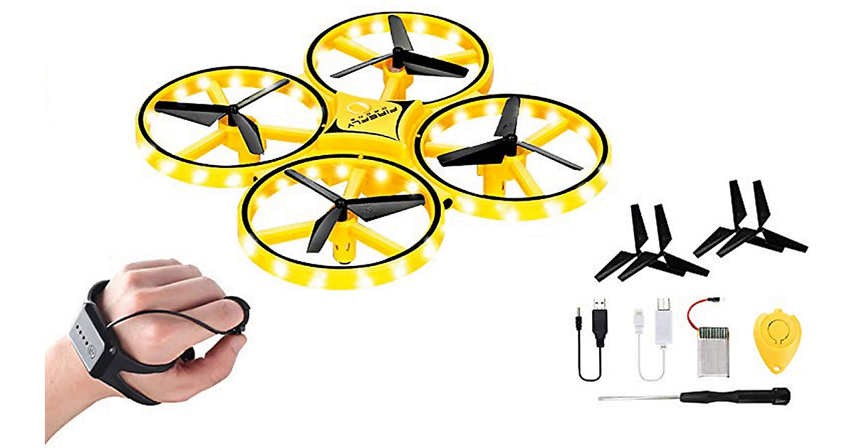 GC UFO mit Gestensteuerung über Handschuh, LED-Beleuchtung, gelb, 2,4GHz, RTF GC UFO mit Gestensteuerung über Handschuh, LED-Beleuchtung, gelb, 2,4GHz, RTF von AMEWI