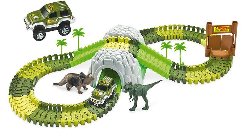 Magic Traxx Dino-Par, Mini Set, mit Tunnel 109-teilig von AMEWI