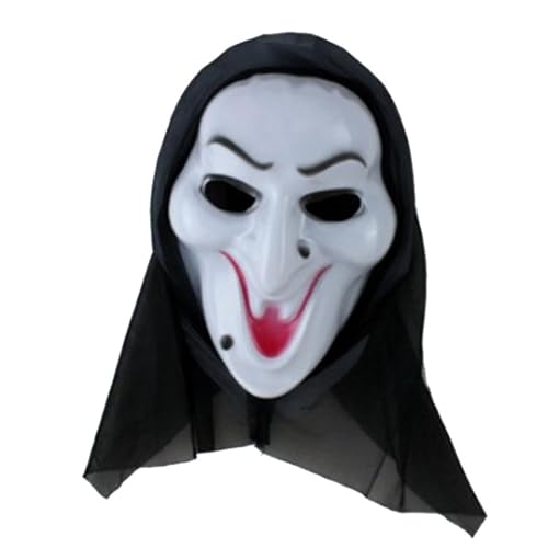 AMFSQJ Alte Hexe Maske, Horror-Vollkopf-Maske Alte Hexenmaske Gruselige Halloween maske Schrecklicher Horror Cosplay Kostüm von AMFSQJ