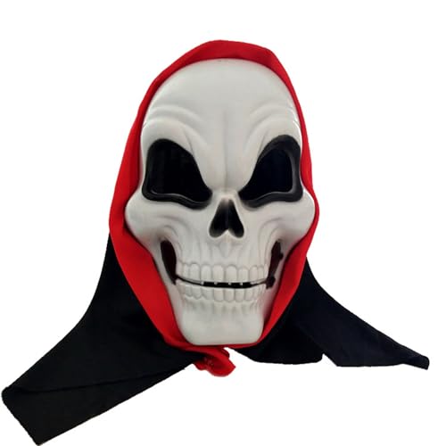AMFSQJ Halloween Full Head Skull Mask, Cosplay Kostüm Maske Karnevalsfeste Totenkopfmaske Skelett Masken für Erwachsene von AMFSQJ