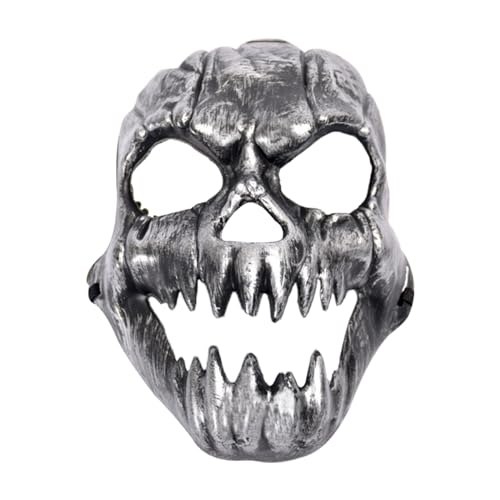 AMFSQJ Halloween Karnevalsmasken, Maskerade Totenkopf Maske und Silberne Skelettmasken für anspruchsvolle Erwachsene und Cosplay-Partys von AMFSQJ
