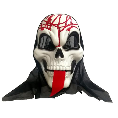 AMFSQJ Halloween Maske Herren, Horror Totenkopf Maske Kostüm Karneval Maske Skelett Maske für Rollenspiele von AMFSQJ
