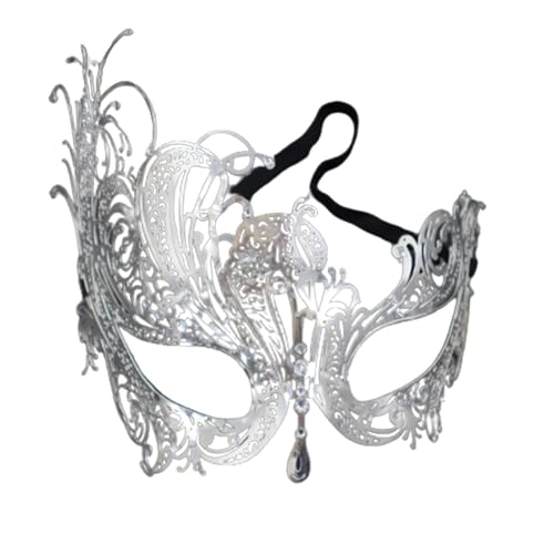 AMFSQJ Masquerade Masken, Venezianische Maskenball Maske Silber Ball Maske Damen, Karneval Dekorationen Venezianische Masken von AMFSQJ