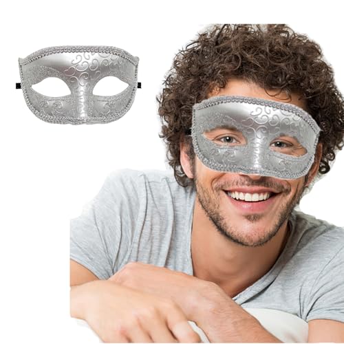 AMFSQJ Maskerade Kostüm Maske Schwarz Venetianische Maske Karneval Maskenball Mask für Männer Frauen von AMFSQJ
