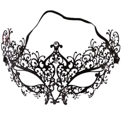 AMFSQJ Maskerade Maske, Metall Masken Sexy Venezianische Karneval Masken Verkleidung Venezianische Karneval Abschlussball Maske für Frauen (Metallmasken) von AMFSQJ
