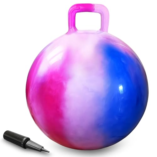 AMFUN 55cm Hüpfball für Kinder Aufblasbarer Hopperball-Puderblau von AMFUN