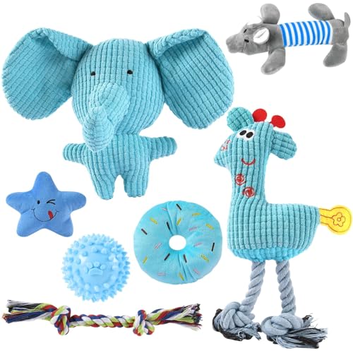 AMFUN 7 Stück Hundespielzeug Set, Hundespielzeu Kleine Hunde, Plüsch Mit Quietscher, Quietschend Kauspielzeug für Kleine Mittlere Hunde, Plüschspielzeug AMFUN 7 Stück Hundespielzeug Set, Hundespielzeu Kleine Hunde, Plüsch Mit Quietscher, Quietschend Kauspielzeug für Kleine Mittlere Hunde, Plüschspielzeug von AMFUN