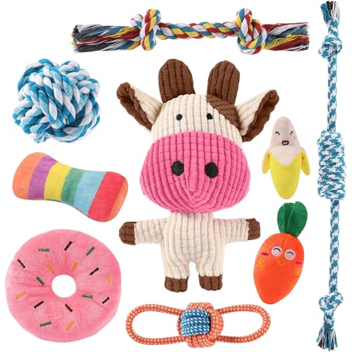 AMFUN 9 Stück Hundespielzeug Set, Hundespielzeug Kleine Hunde, Plüsch Hundespielzeug Mit Quietscher, Quietschend Kauspielzeug für Kleine Mittlere Hunde, Plüschspielzeug für Welpen AMFUN 9 Stück Hundespielzeug Set, Hundespielzeug Kleine Hunde, Plüsch Hundespielzeug Mit Quietscher, Quietschend Kauspielzeug für Kleine Mittlere Hunde, Plüschspielzeug für Welpen von AMFUN