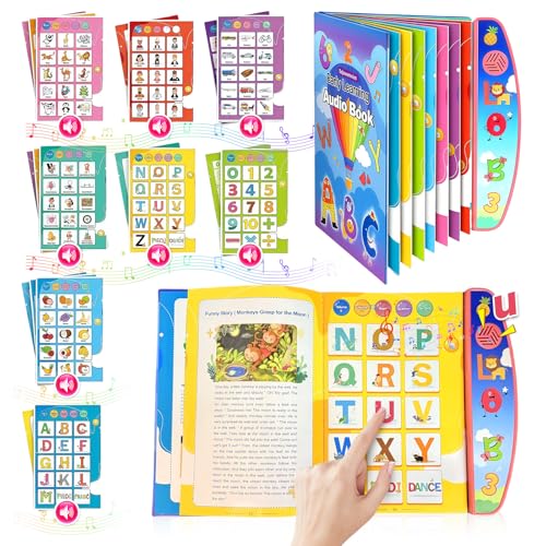 AMFUN Englisch ABC Klangbuch für Kinder, Kind Arabisch Lesemaschine, Baby-elektronisches Lernen Buch für Buchstaben, Wörter, Nummern, Formen, Farben und Tiere, Rosa von AMFUN